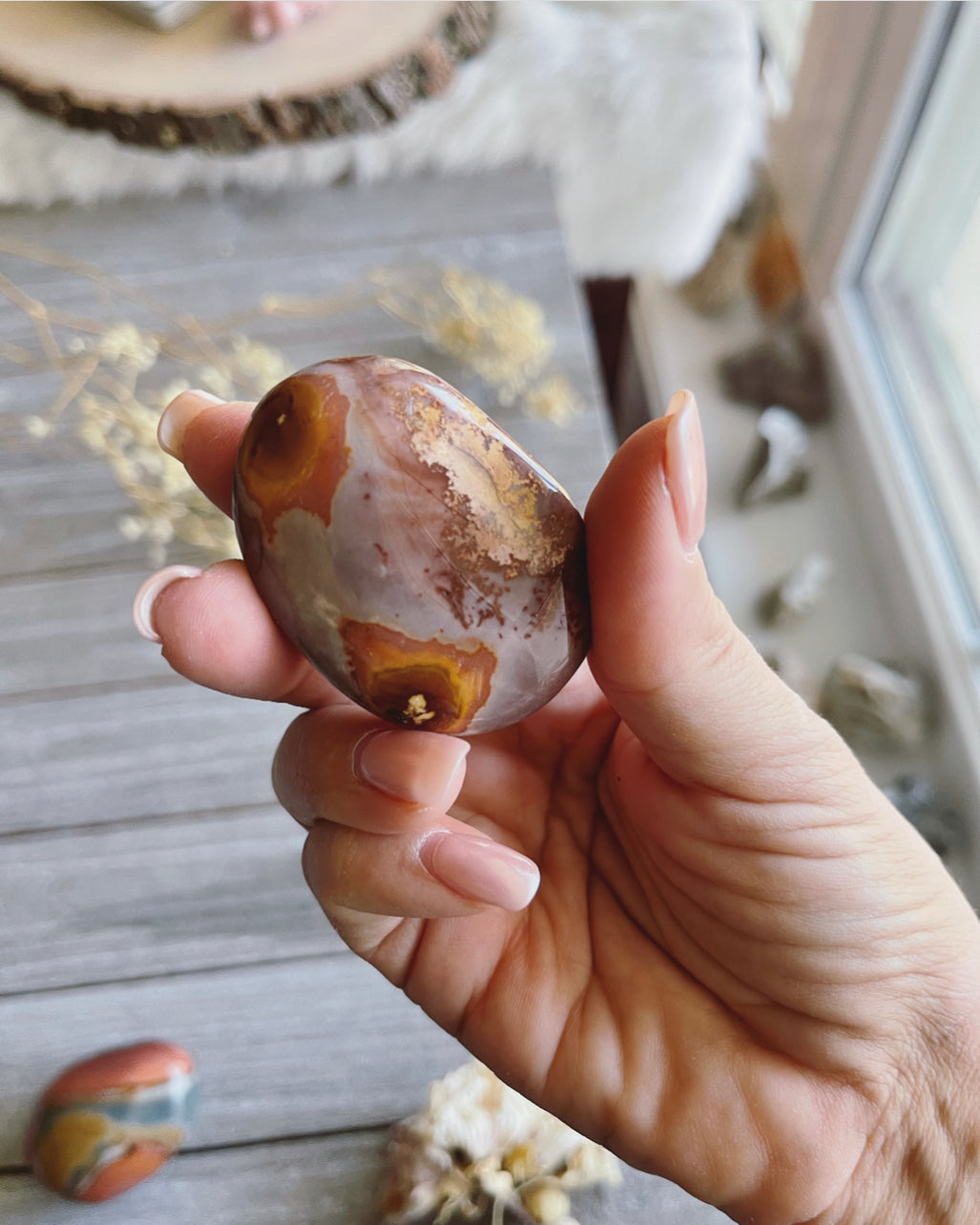 Polychrome Jasper / Jasper palm stone/ Crystal  / Gemstone/