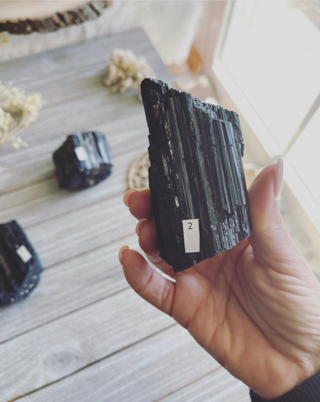 Black Tourmaline logs / Raw Black Tourmaline / Healing stones