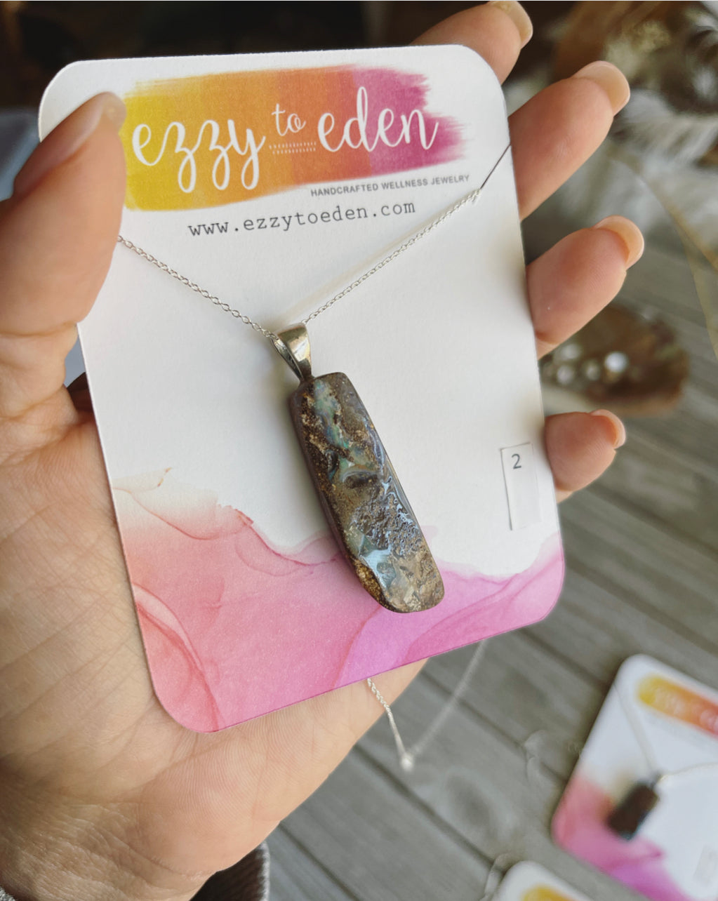 Genuine Boulder Opal, necklace // Gemstone necklace // necklace // Blue necklace // Short necklace // Boho necklace / Hippy necklace / Zen necklace