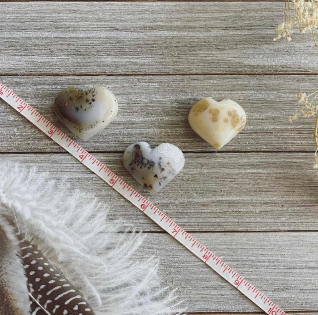 Agate Hearts / Dendritic Agate / Heart  / Healing stones