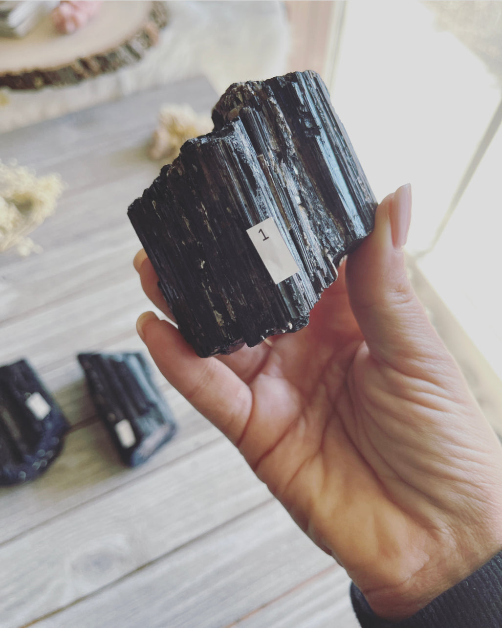 Black Tourmaline logs / Raw Black Tourmaline / Healing stones