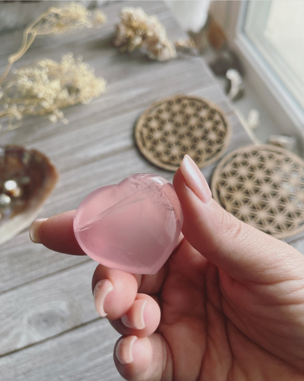 Small Rose Quartz heart / Small Rose Quartz / Generator stone / Healing stones